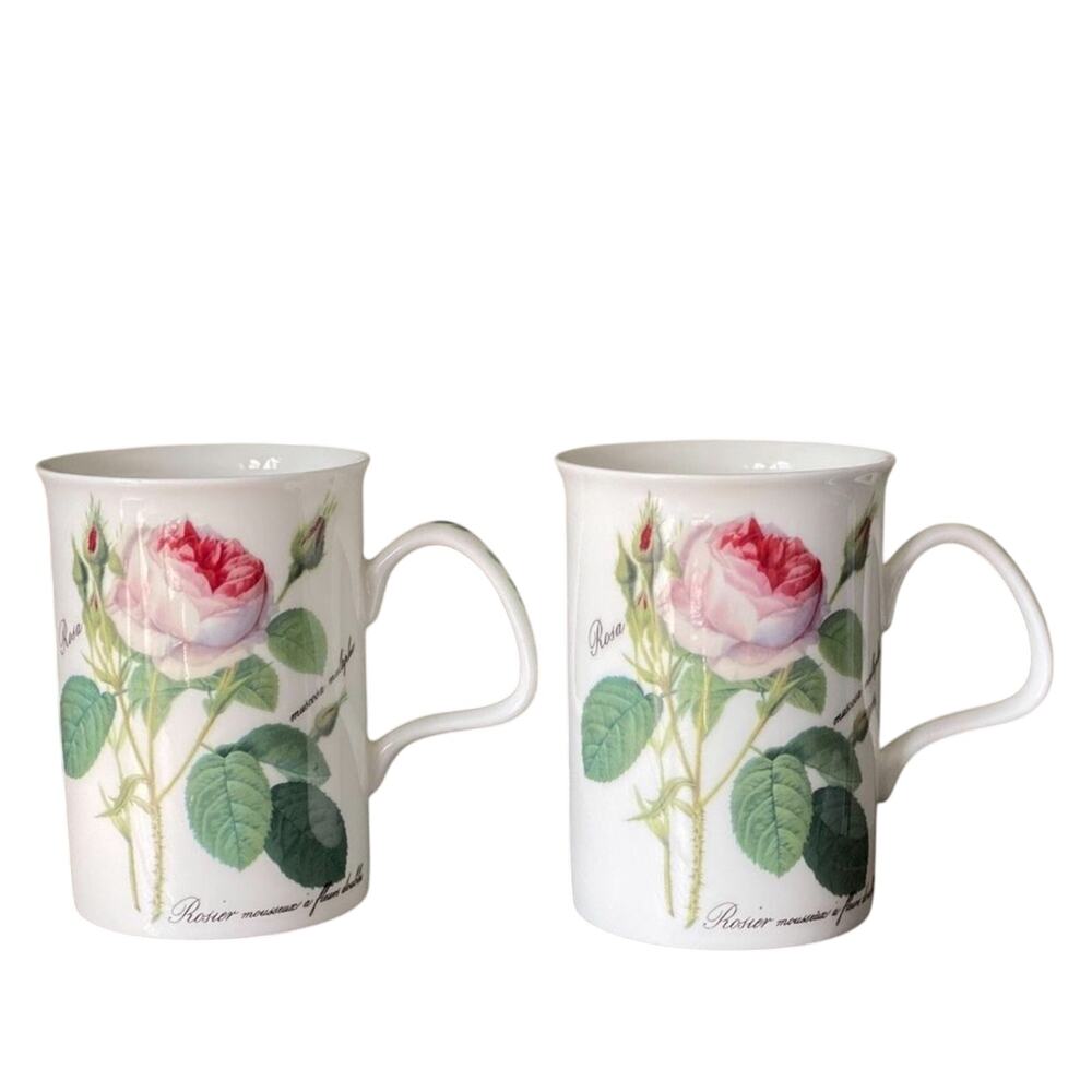 Roy Kirkham Fine Bone China Redoute Roses Set Of 4 - Picture 4 of 5